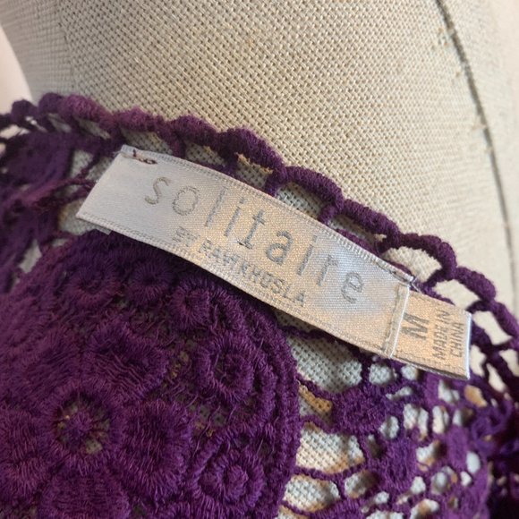 Boho💜Purple Flowy Top Size M - Picture 9 of 10